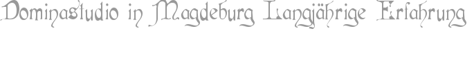 Dominastudio in Magdeburg Langjährige Erfahrung